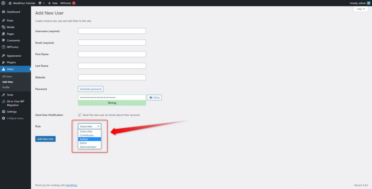 How to Assign WordPress Roles? - Free Hosting - ZETTAHOST.com