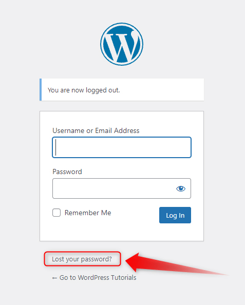 WordPress Lost Password