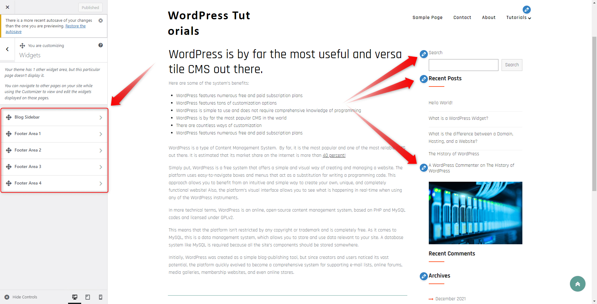 WordPress Widgets Customization