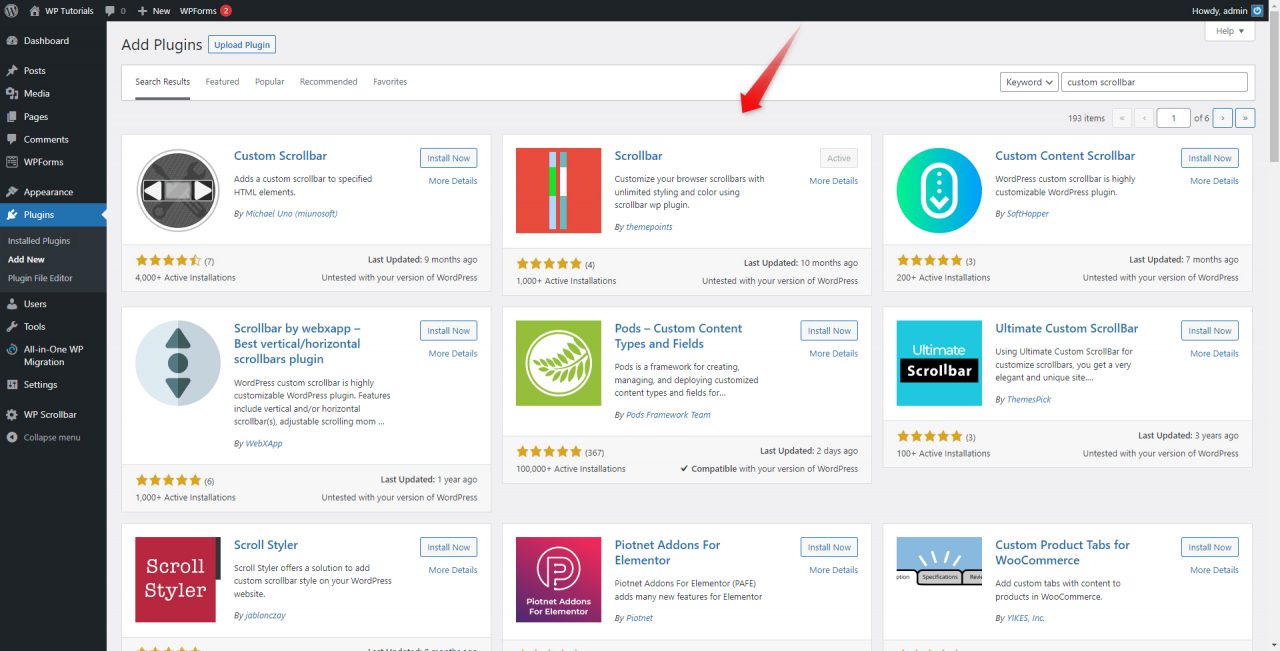 How to Create a Custom Scrollbar in WordPress