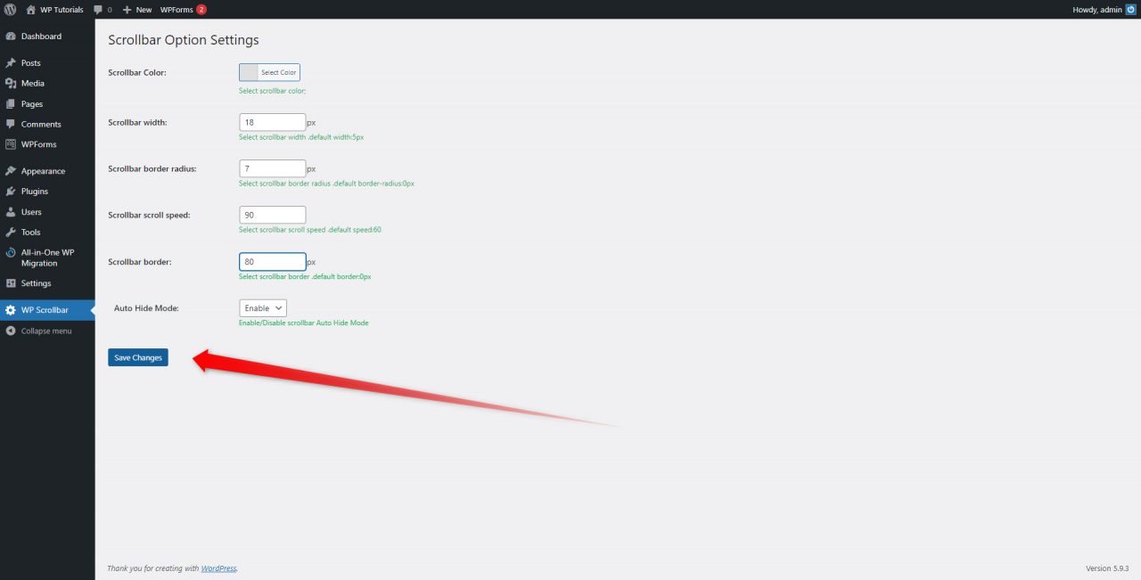 How to Create a Custom Scrollbar in WordPress