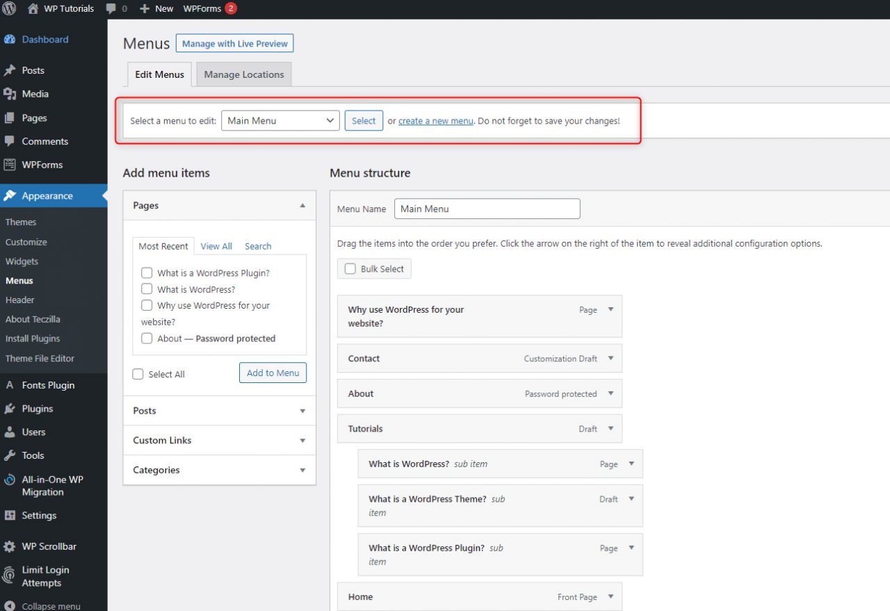How to Add External Link to the WordPress Menu