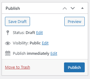 WordPress Post Publication Options 