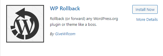 WordPress Rollback Plugin