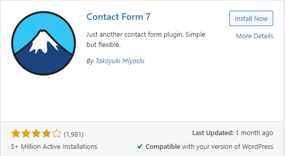 WordPress Contact Form Plugin