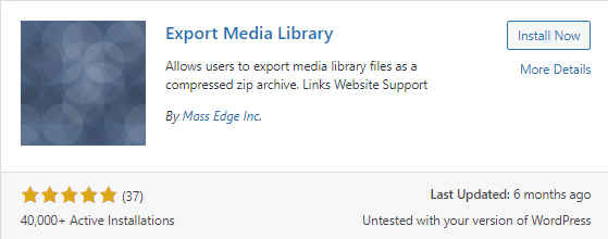 Export Media Library WordPress Plugin Logo