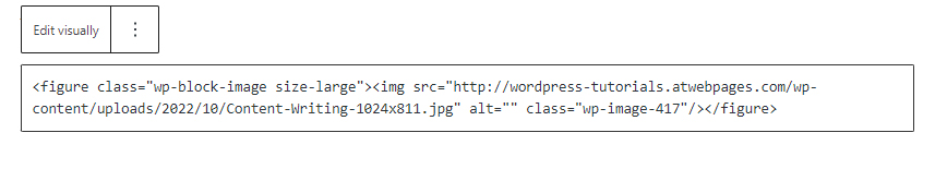 WordPress Gutenberg Editor Image Code 