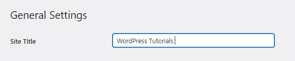 WordPress Title Tag Area