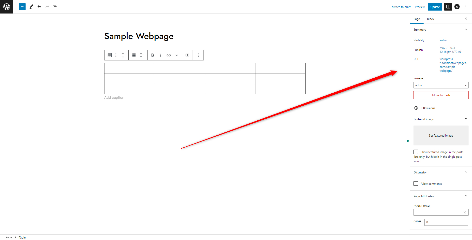 WordPress Gutenberg Block Editor Sidebar Settings