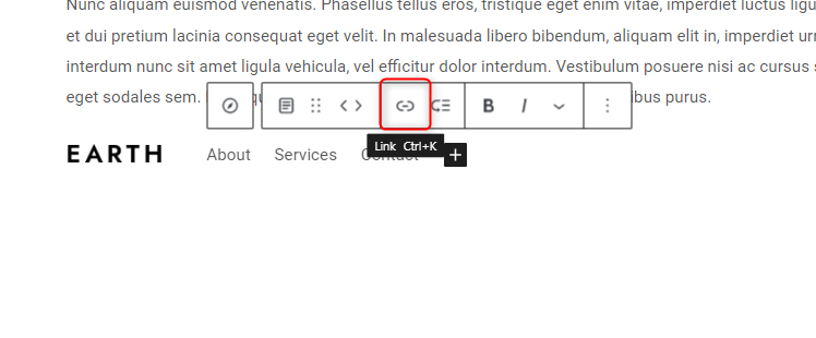 WordPress Gutenberg Editor Add Link 