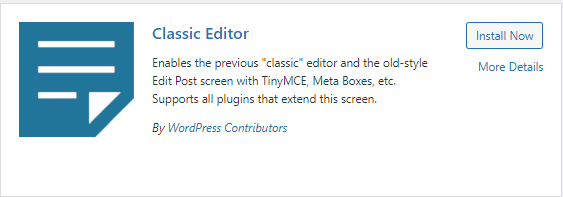 WordPress Disable Gutenberg Block Editor Plugin 