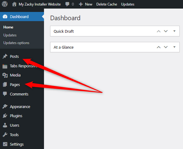 WordPress Gutenberg Admin Panel