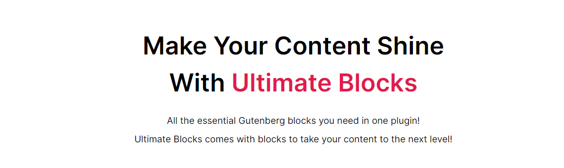 WordPress Gutenberg Plugins Ultimate Blocks 