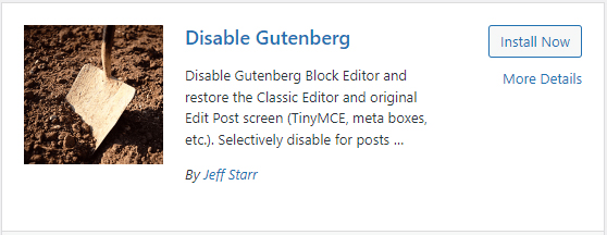 WordPress Disable Gutenberg Block Editor 